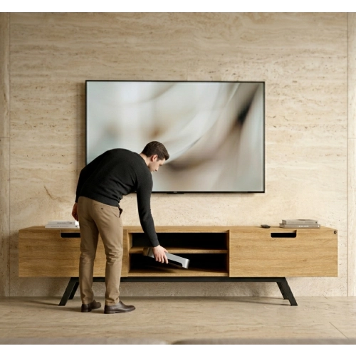 Szafka RTV-28 Drewno Lite Dąb Loft Lakier Rozmiary od 100 cm do 200 cm PREMIUM